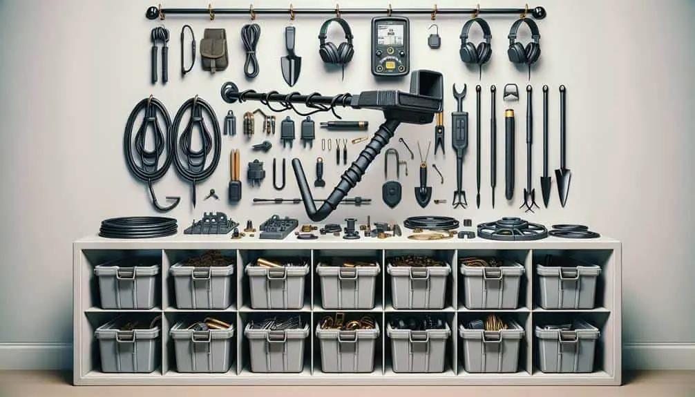 organizing metal detecting equipment