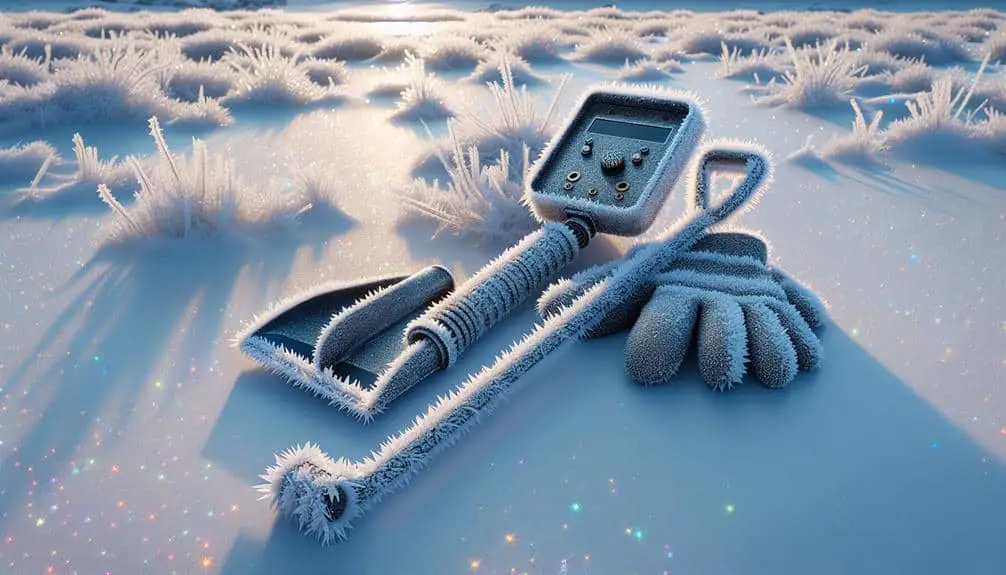 winter metal detecting care