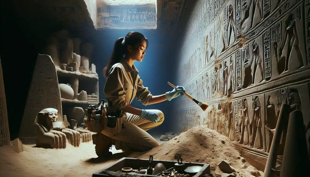 exploring ancient hidden chambers