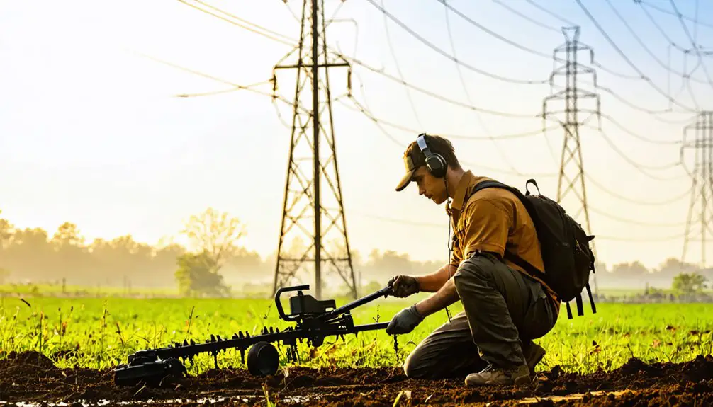 Metal detecting image related to Metal Detecting Near Power Lines