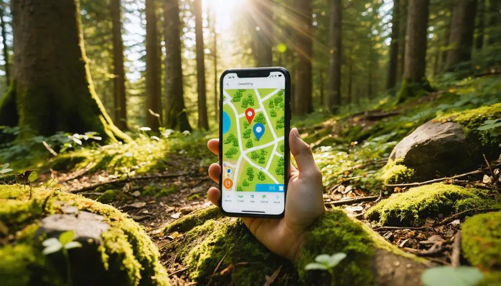 Metal detecting image related to Geocaching App Guide Finding Hidden Treasures