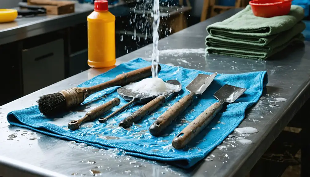 clean metal detecting tools
