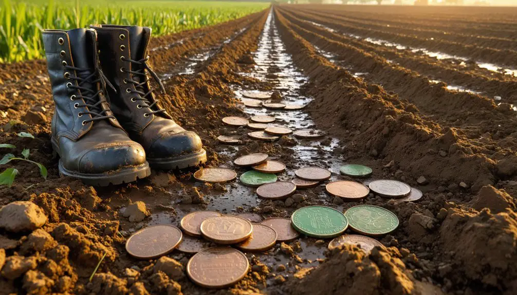 coin hunting in fields