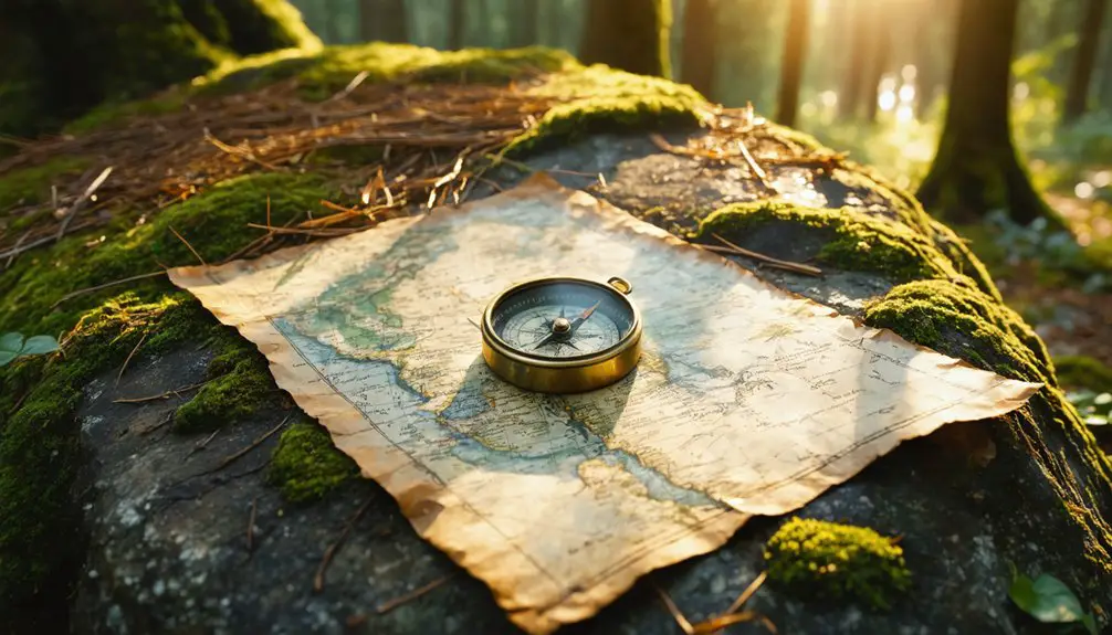 compass navigation with nature