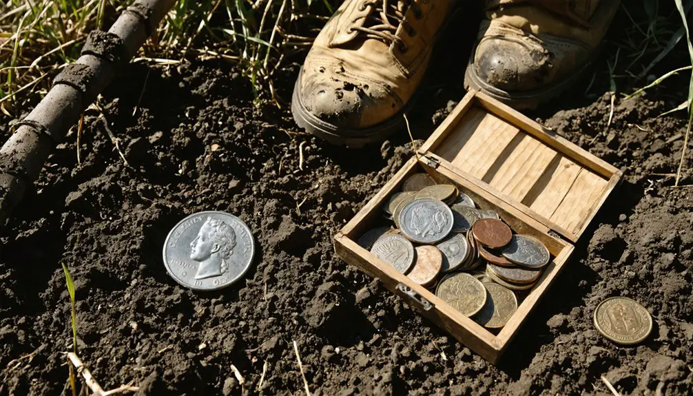 currency history through metal detecting