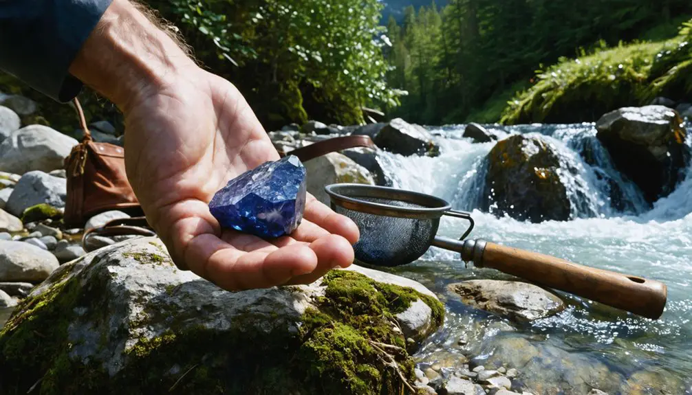gemstone exploration in nature