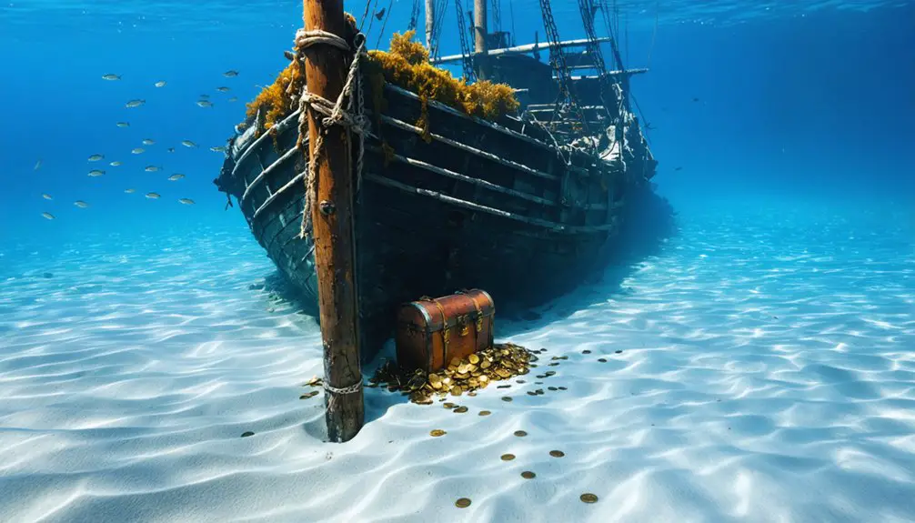 pirate treasures concealed underwater