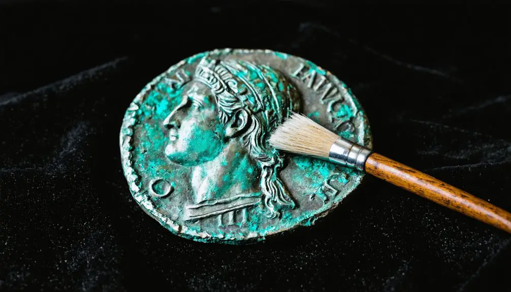 protecting metal finds patina