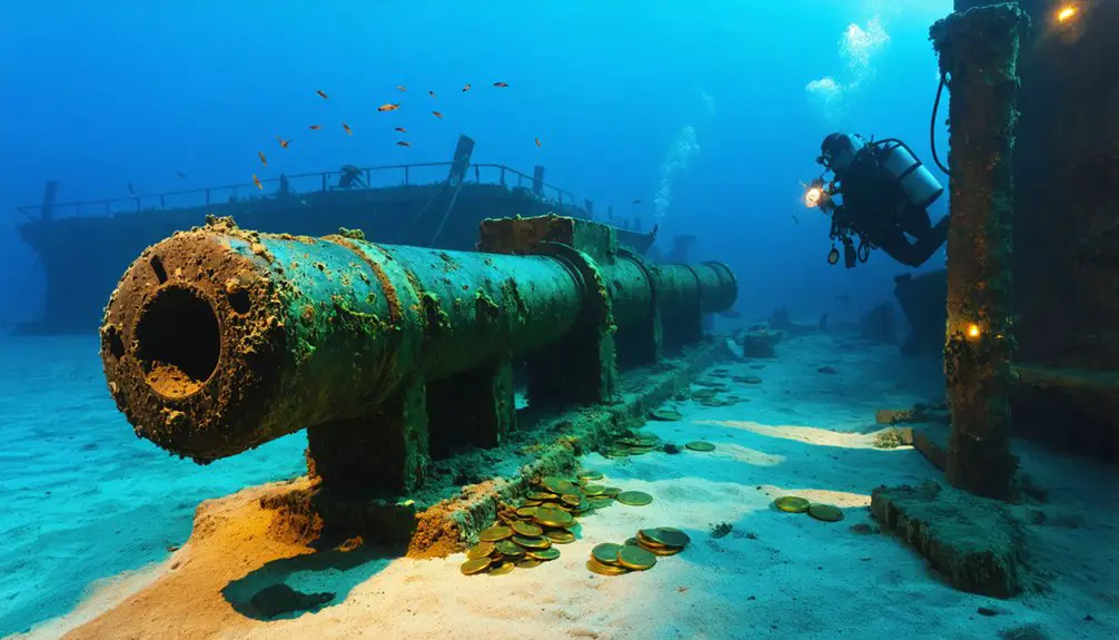 searching for pirate treasures