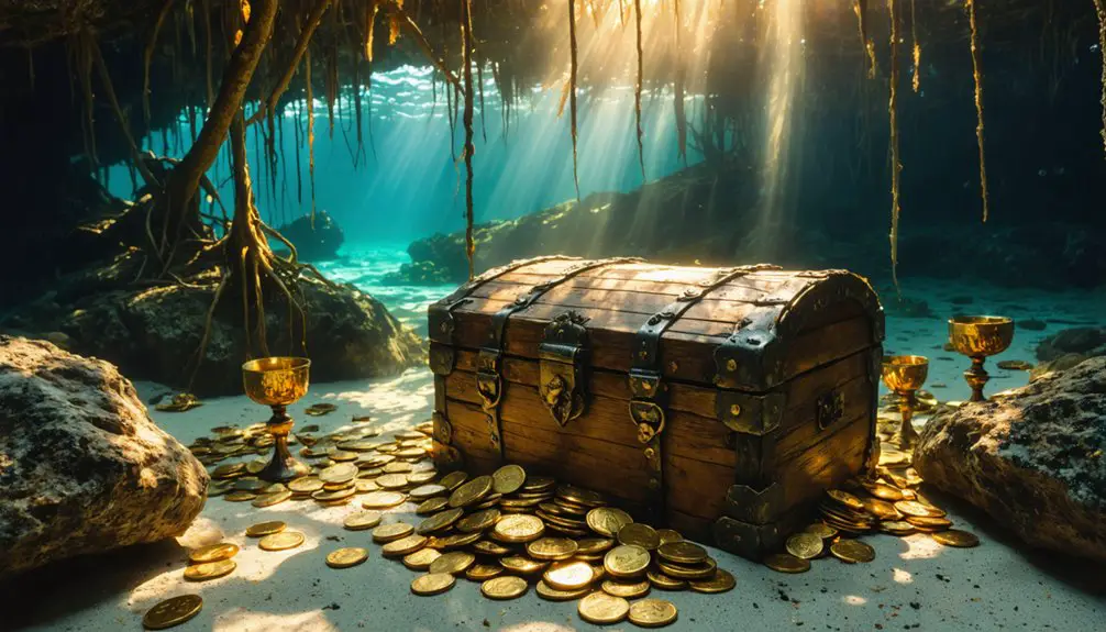 searching for pirate treasures