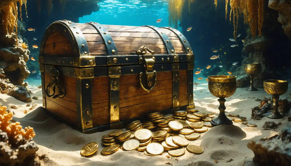 treasure buried beneath waves