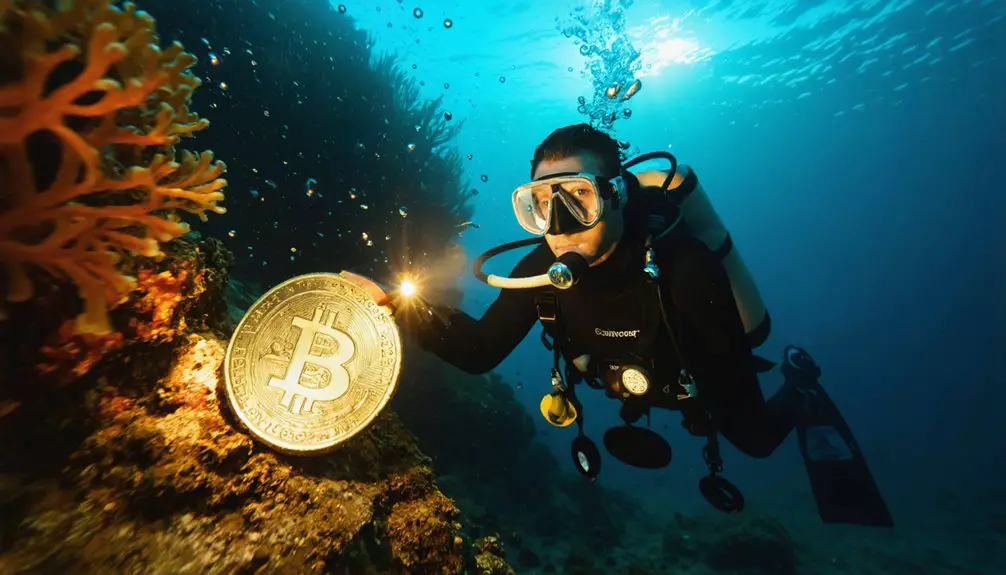treasure hunting through diving