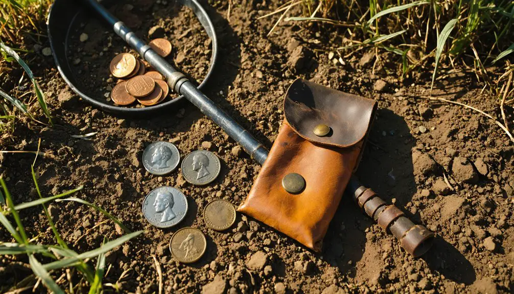 treasure hunting with detector