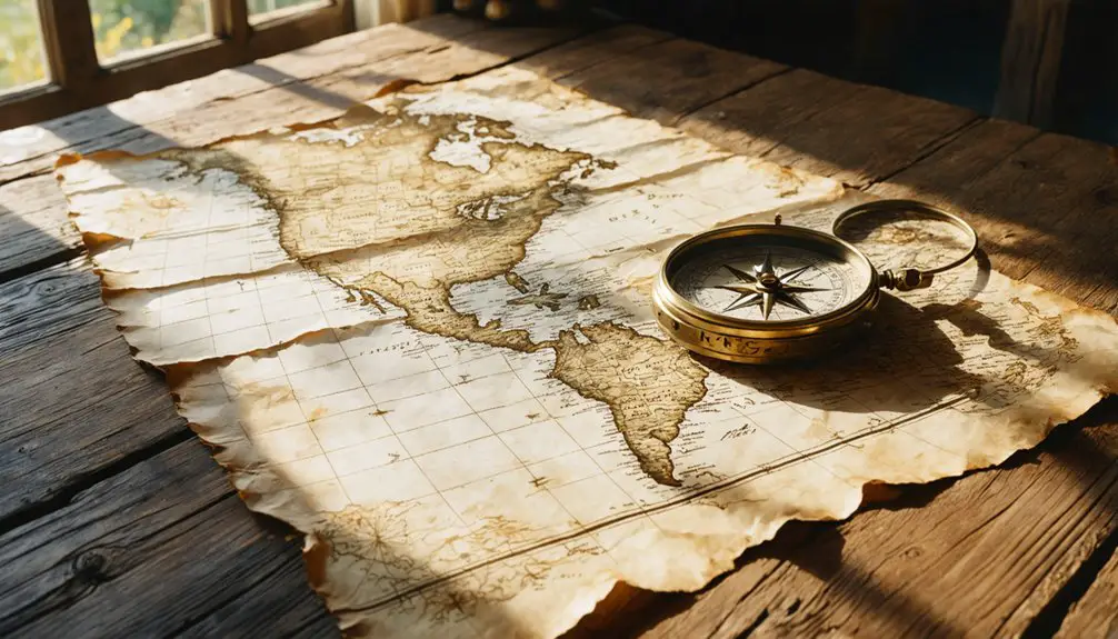 treasure maps and compass