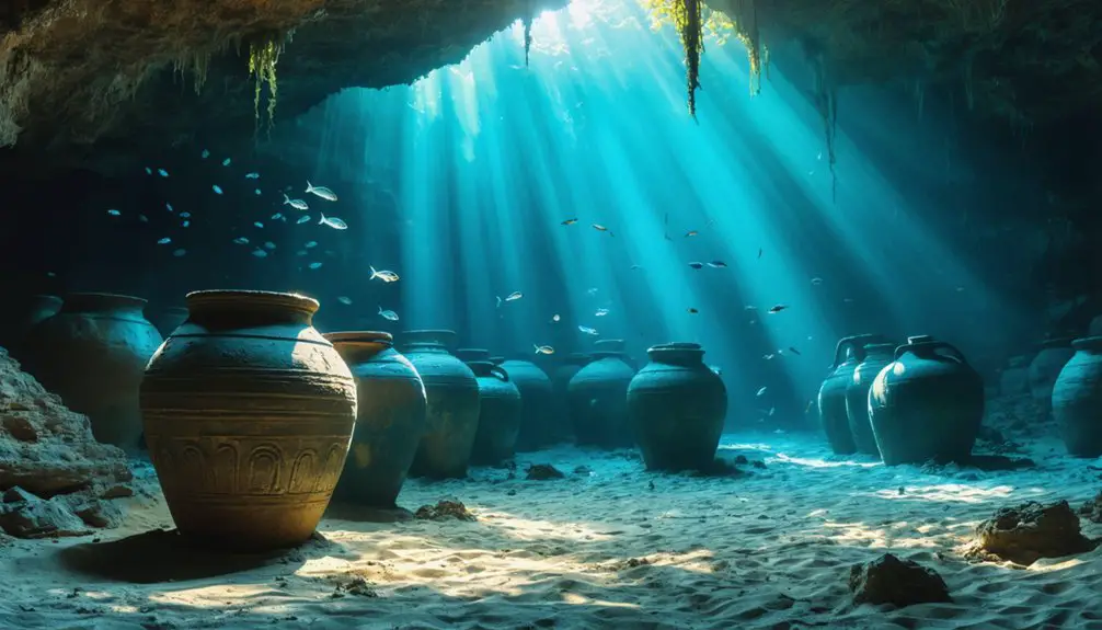 underwater cave greek amphorae
