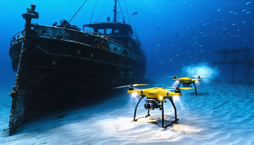 underwater drone shipwreck exploration