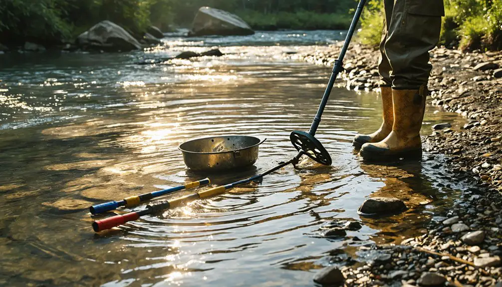 finding gold nuggets river