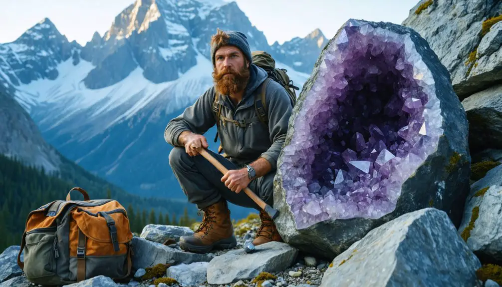 gemstone hunting in mountains