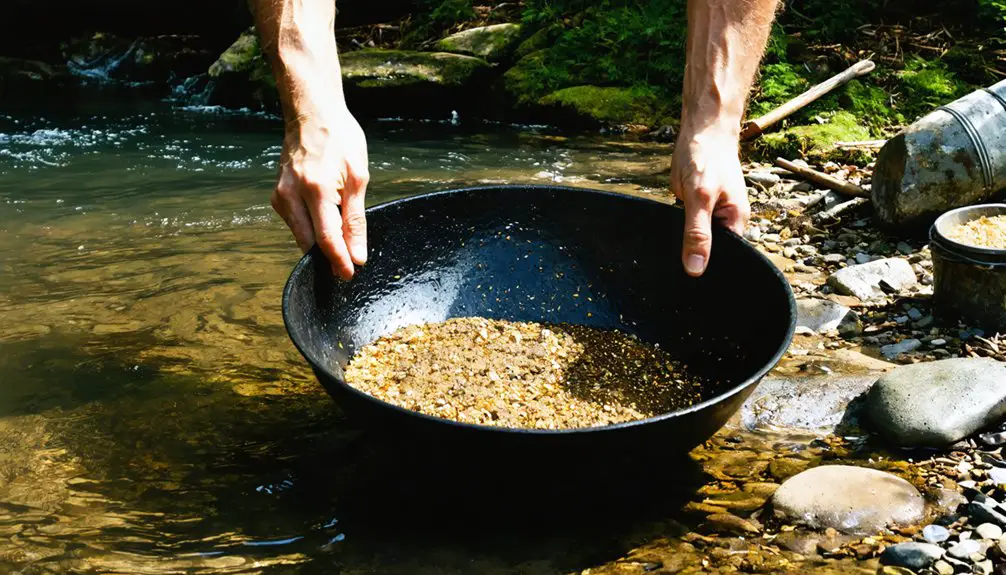 gold panning potential value