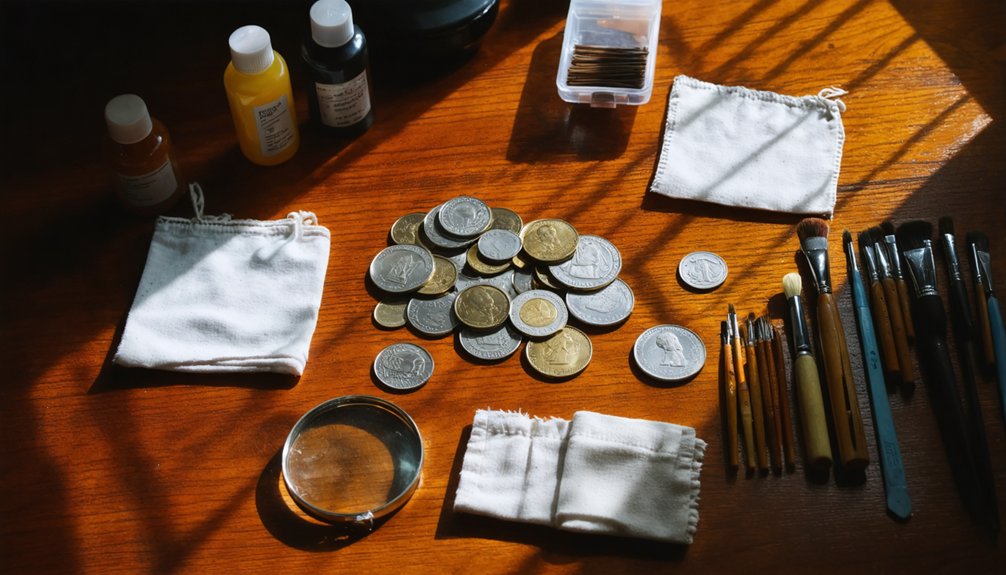 proper coin cleaning supplies