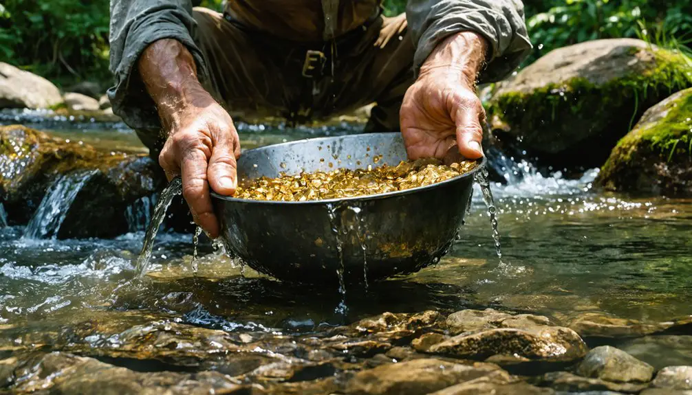 searching for gold nuggets