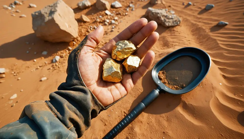 searching for gold nuggets