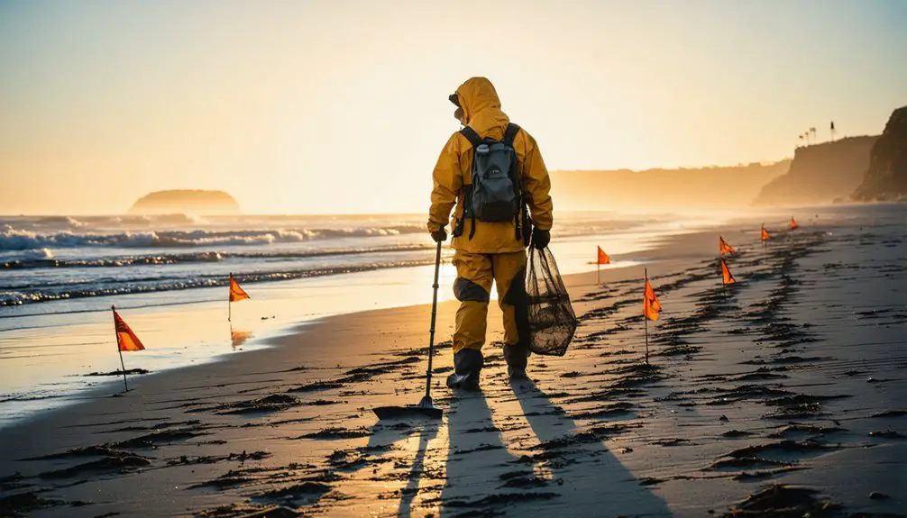 seasonal beach metal detecting