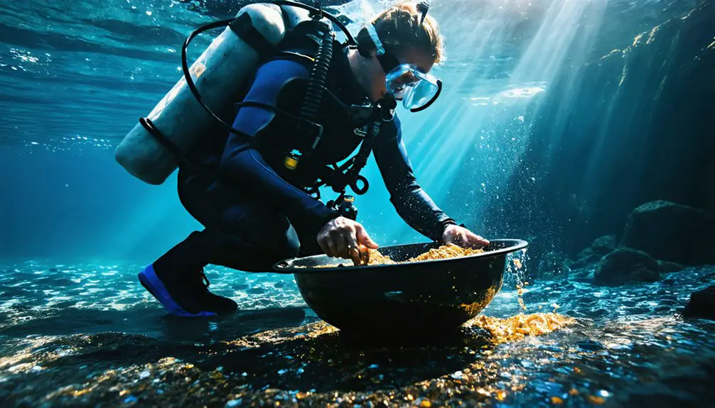 systematic underwater gold sampling