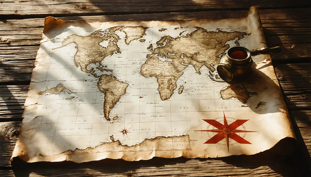 treasure maps indicate locations