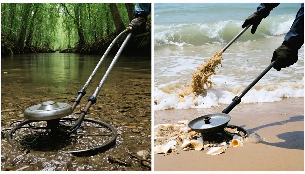waterway vs shoreline treasure hunting