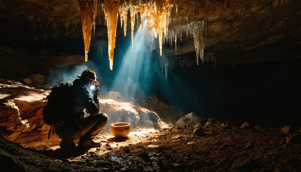 cave exploration for treasures