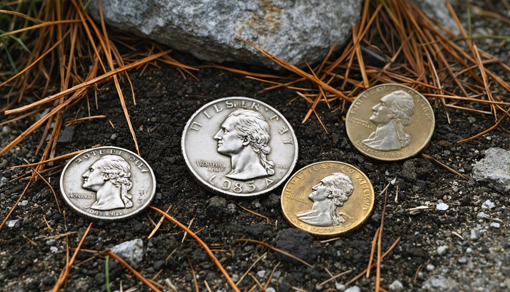 coins concealed in parks