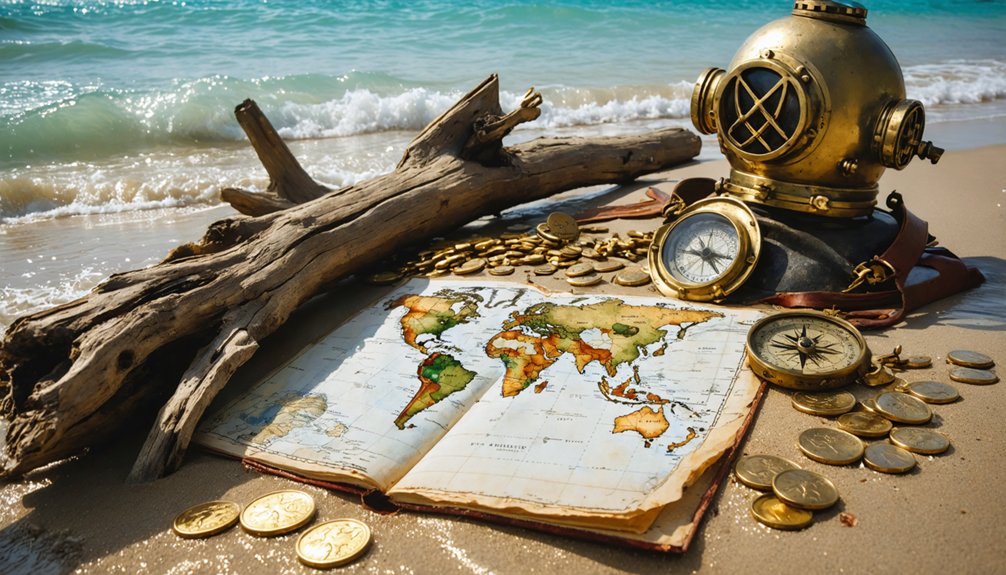 searching for treasure ships