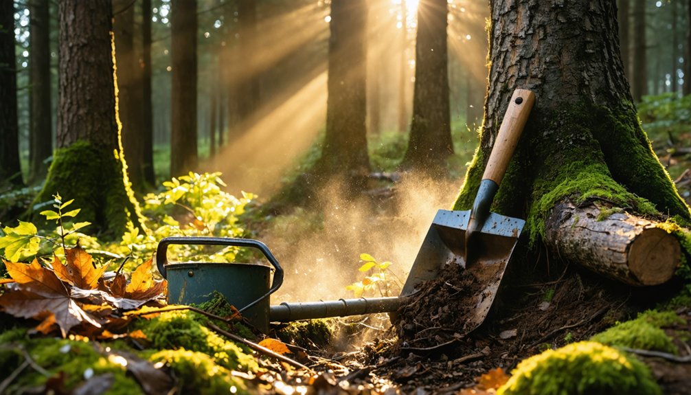 treasure hunting in forests
