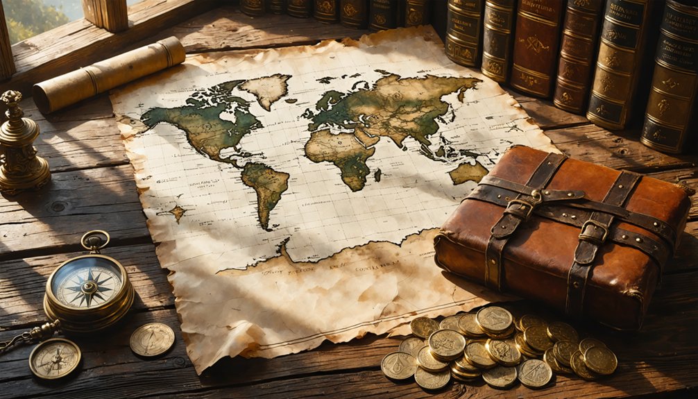 treasure maps symbolize adventure