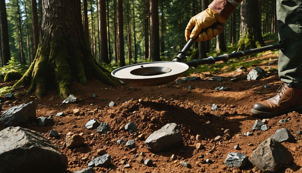 metal detection in soil