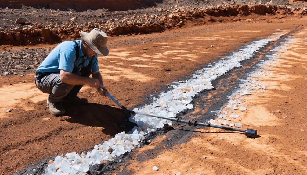 quartz outcrops indicate gold