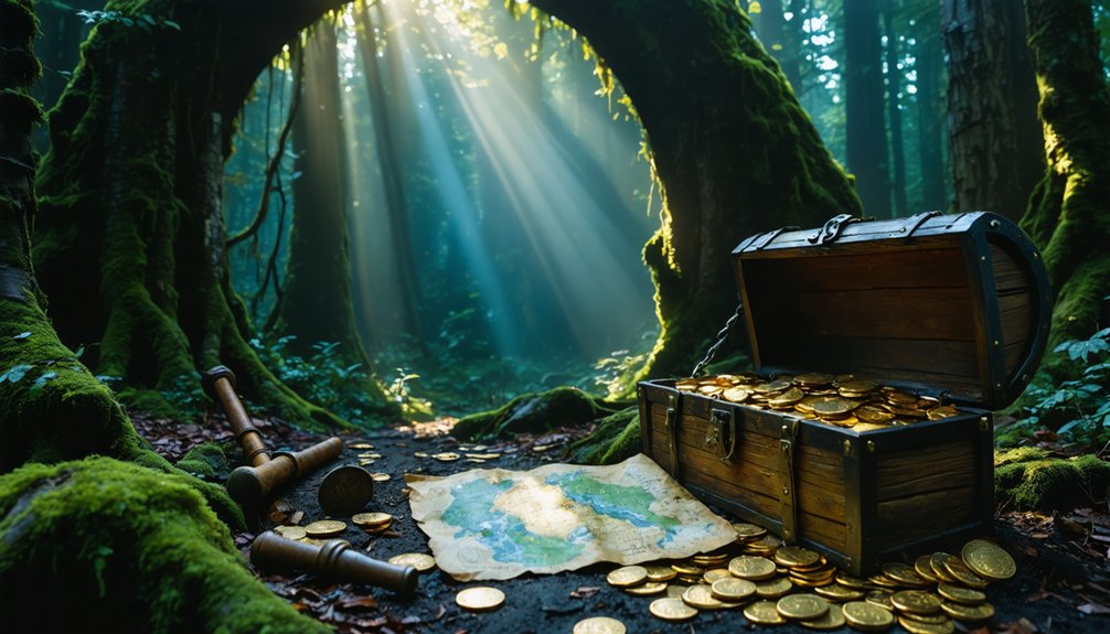 searching for hidden treasures