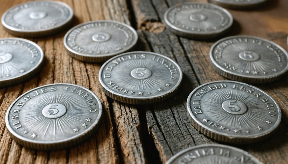 1866 shield nickel rays