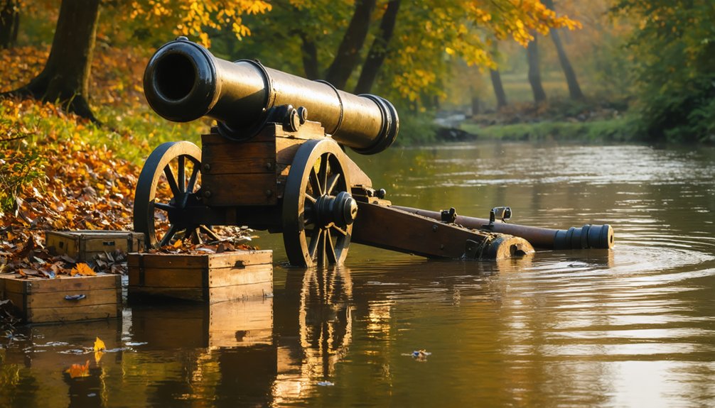 abandoned artillery during retreat