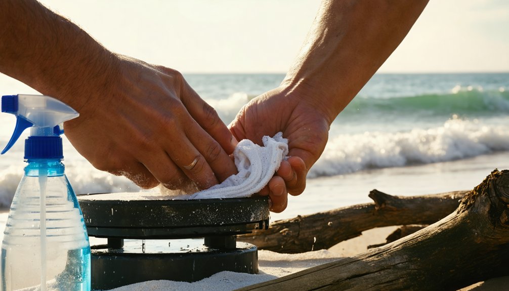 clean detector after beach