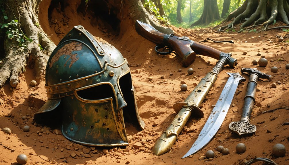 colonial metal and military artifacts