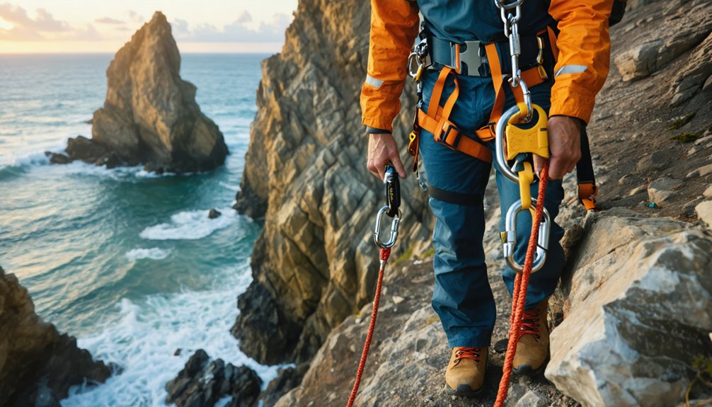 controlled cliff climbing safety