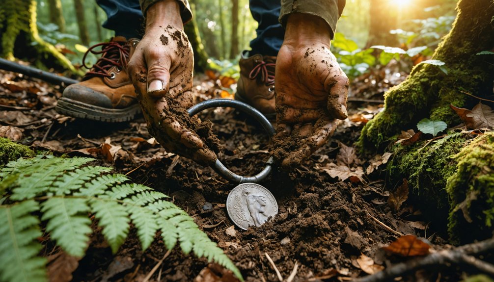 detecting old coins outdoors