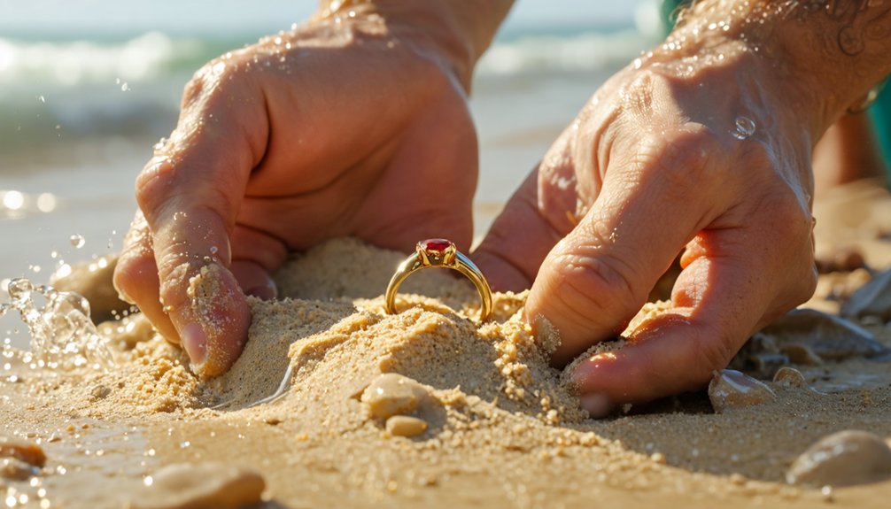 detecting rings with metal detector