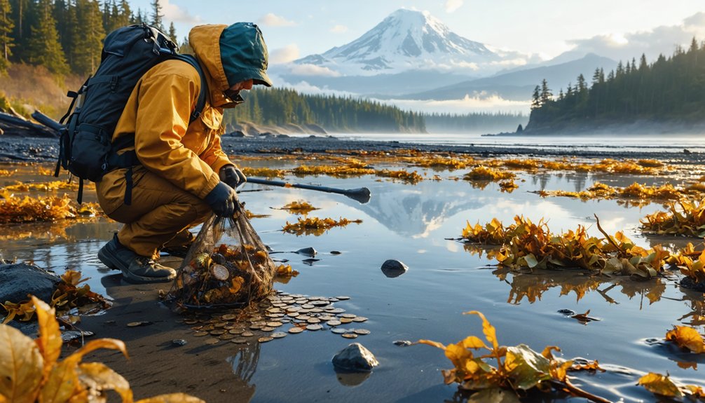 fall low tide metal detecting