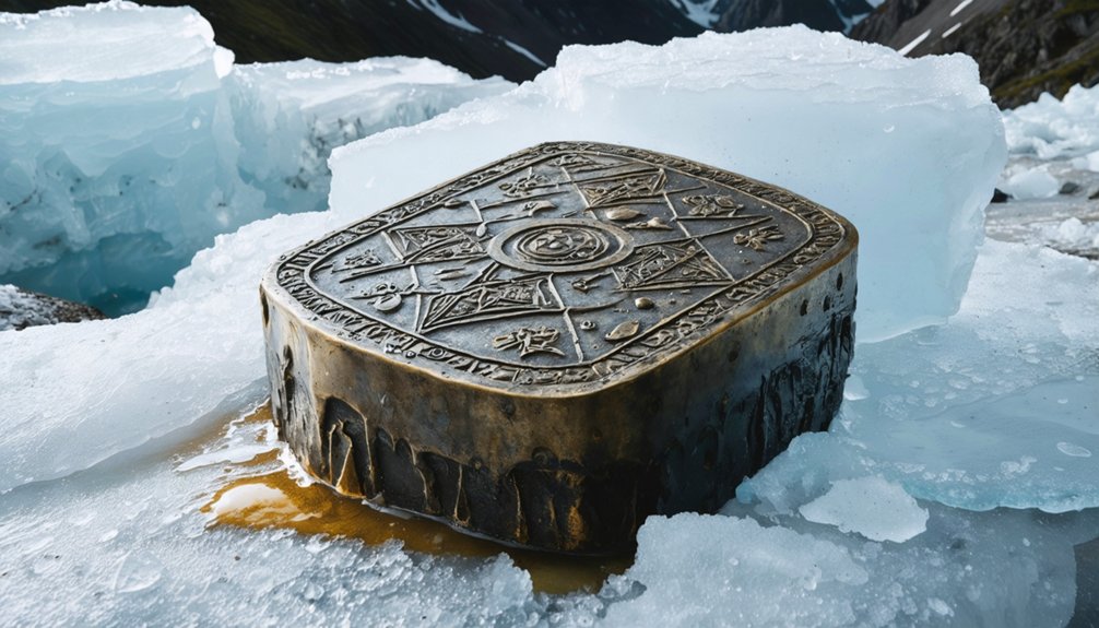 glacial retreat reveals artifacts