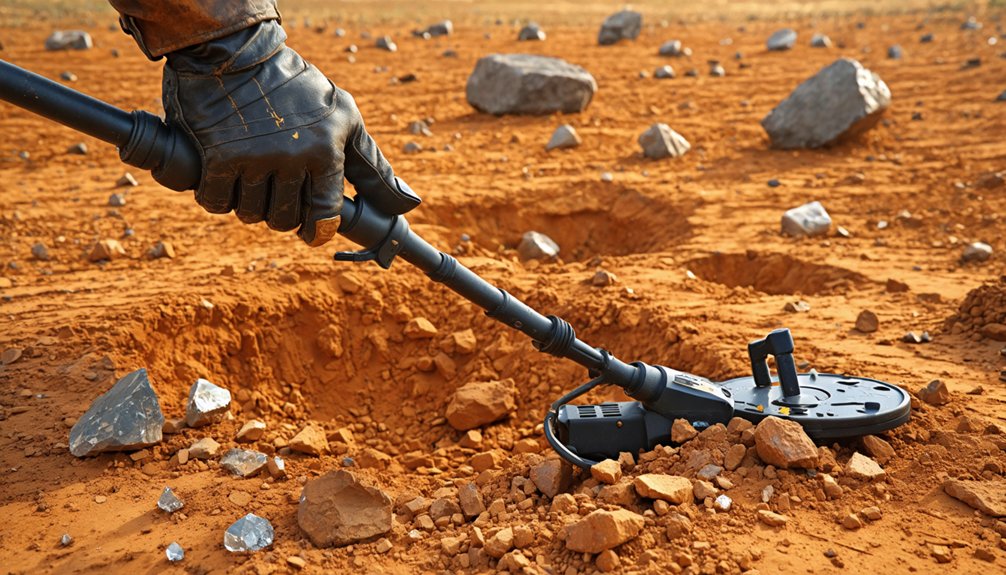 gold detection in mineralized areas