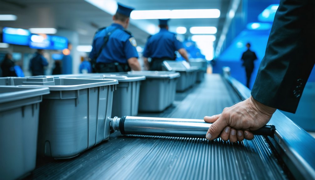 metal detector airline policy