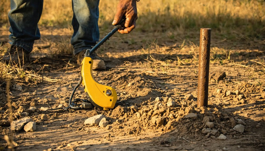 physical metal boundary markers